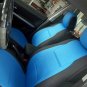 TWO FRONT CUSTOM BLUE/BLACK DIAMOND SYNTHETIC CAR SEAT COVERS (Fits SUBARU IMPREZA 2012-..... )