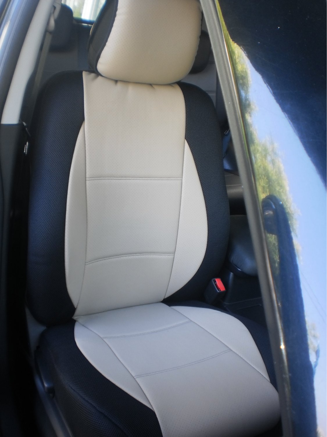VW GOLF 2013.... 5 DRS MK7 MIX LEATHERETTE & SYNTHETIC TWO FRONT SUGAR BLACK CAR SEAT COVERS