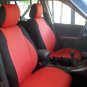 VW PASSAT 1996&acirc;��2005 MIX LEATHERETTE & SYNTHETIC TWO FRONT CUSTOM RED BLACK CAR SEAT COVERS