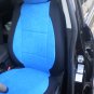 VW PASSAT 2006â2014 TWO FRONT CUSTOM BLUE/BLACK VELOUR SYNTHETIC CAR SEAT COVERS