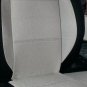 GRAY COTTON & BLACK SYNTHETIC TWO FRONT CUSTOM CAR SEAT COVERS (Fits NEW MINI 2001-...)