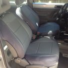 MIX LEATHERETTE & SYNTHETIC TWO FRONT CUSTOM GRAY CAR SEAT COVERS (Fits VW BEETLE 1998-2002)