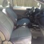 MIX LEATHERETTE & SYNTHETIC TWO FRONT CUSTOM GRAY CAR SEAT COVERS (Fits VW BEETLE 1998-2002)