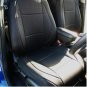TWO FRONT CUSTOM BLACK DIAMOND SYNTHETIC CAR SEAT COVERS (Fits Toyota PRIUS 2010-...)