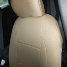 TWO FRONT CUSTOM TAN DIAMOND SYNTHETIC CAR SEAT COVERS (Fits Toyota PRIUS 2010-...)