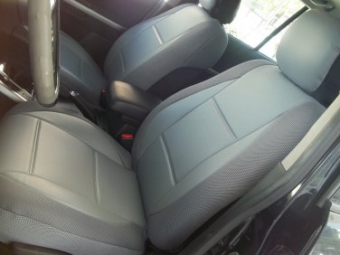 Fits LAND ROVER FREELANDER-2 MIX LEATHERETTE & SYNTHETIC TWO FRONT CUSTOM GRAY CAR SEAT COVERS