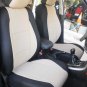 MIX LEATHERETTE & SYNTHETIC TWO FRONT SUGAR CAR SEAT COVERS (Fits AUDI A4 2008-2015)