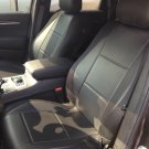 VW GOLF 2009-2013 5 DRS MK6 MIX LEATHERETTE & SYNTHETIC TWO FRONT CUSTOM BLACK CAR SEAT COVERS