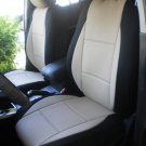 VW GOLF 2009-2013 5 DRS MK6 MIX LEATHERETTE & SYNTHETIC TWO FRONT CUSTOM SUGAR BLACK CAR SEAT COVERS