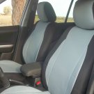 Toyota RAV4 2005–2012 MIX LEATHERETTE & SYNTHETIC TWO FRONT GRAY BLACK CAR SEAT COVERS