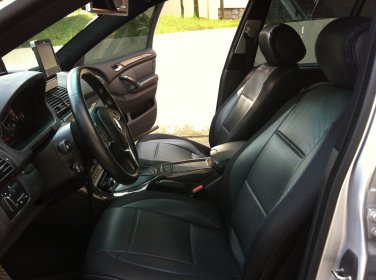 LIKE CARBON FIBER & SYNTHETIC TWO FRONT BLACK CAR SEAT COVERS fits VOLVO XC60 XC70 XC90 UNTIL 2014
