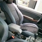 L.CARBON FIBER & SYNTHETIC 2 FRONT BLACK GRAY CAR SEAT COVERS fits VOLVO XC60 XC70 XC90 UNTIL 2014