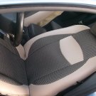 MIX TWO FRONT TAN LEATHERTTE & TAN BLACK FISHNET CAR SEAT COVERS fits VOLVO S40 V40 S60 S70 V70 S80