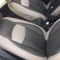 MIX TWO FRONT TAN LEATHERTTE & TAN BLACK FISHNET CAR SEAT COVERS fits VOLVO S40 V40 S60 S70 V70 S80