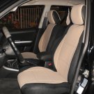 RANGE ROVER P38 1994-2001 MIX LEATHERETTE & SYNTHETIC TWO FRONT CUSTOM TAN BLACK CAR SEAT COVERS