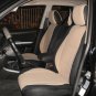 LAND ROVER FREELANDER-1 MIX LEATHERETTE & SYNTHETIC TWO FRONT CUSTOM TAN BLACK CAR SEAT COVERS