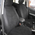 RANGE ROVER P38 1994-2001 TWO FRONT CUSTOM VELOUR BLACK CAR SEAT COVERS