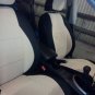 MERCEDES 190 190E 190D 1982-1993 TWO FRONT TAN BLACK VELOUR SYNTHETIC CAR SEAT COVERS