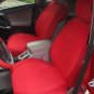 MERCEDES 190 190E 190D 1982-1993 TWO FRONT CUSTOM RED VELOUR SYNTHETIC CAR SEAT COVERS