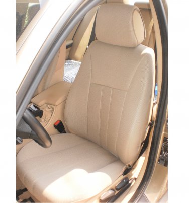 TWO FRONT CUSTOM TAN CLASSIC SYNTHETIC CAR SEAT COVERS fits BMW 5 Series E39 1995-2003