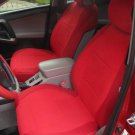 Mercedes E-CLASS 2003-2009 W211 TWO FRONT CUSTOM RED VELOUR SYNTHETIC CAR SEAT COVERS