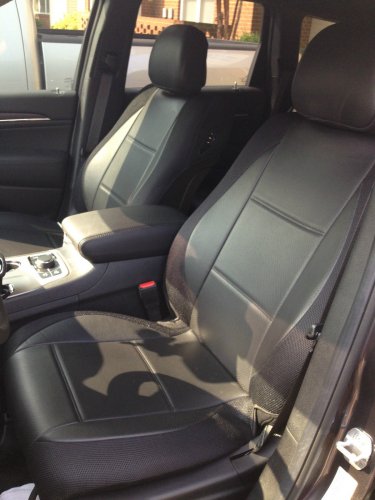 Mercedes E-CLASS 2003-2009 W211 MIX LEATHERETTE & SYNTHETIC TWO FRONT BLACK CAR SEAT COVERS