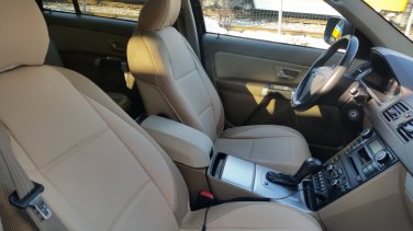 LEATHERETTE & SYNTHETIC TWO FRONT TAN (BEIGE) SEAT COVERS (Fits VOLVO XC60 XC70 XC90 UNTIL 2014)