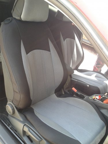Volkswagen Scirocco 2008-.....TWO FRONT CUSTOM GRAY BLACK CLASSIC SYNTHETIC CAR SEAT COVERS