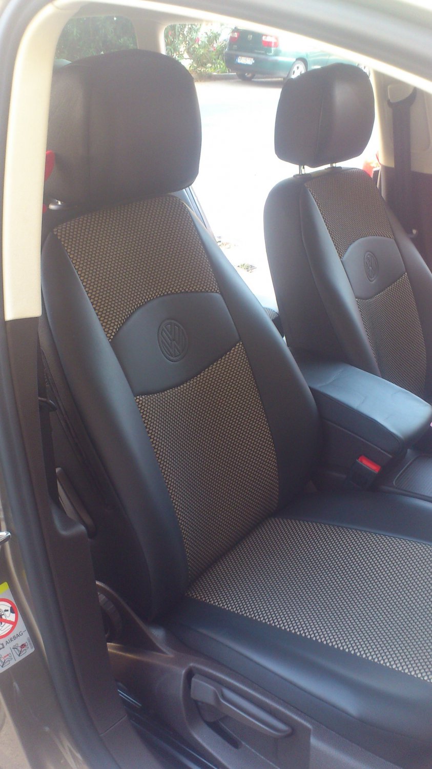 VW PASSAT 20102014 MIX LEATHERETTE & SYNTHETIC FRONT REAR CUSTOM BLACK