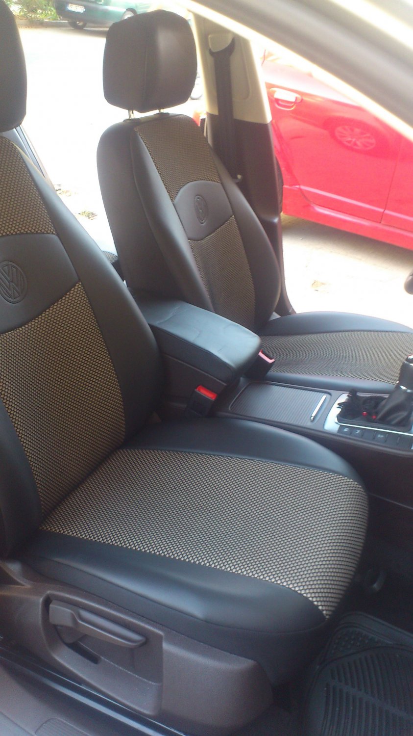 VW PASSAT 20102014 MIX LEATHERETTE & SYNTHETIC FRONT REAR CUSTOM BLACK