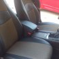 VW PASSAT 2010-2014 MIX LEATHERETTE & SYNTHETIC FRONT REAR CUSTOM BLACK TAN CAR SEAT COVERS