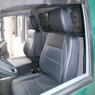 LEATHERETTE & L.CARBON FIBER TWO CUSTOM CAR SEAT COVERS (Fits MERCEDES VITO 1996-2003)