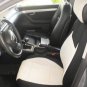 MIX COTTON TOWEL & SYNTHETIC TWO FRONT GREY BLACK CAR SEAT COVERS (Fits AUDI A4 1994-2001 (B5))