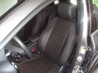Mercedes B-Class W246 2011-Now MIX LEATHERETTE & SYNTHETIC TWO FRONT BLACK CAR SEAT COVERS
