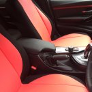 MIX LEATHERETTE & SYNTHETIC TWO FRONT RED BLACK CAR SEAT COVERS fits BMW 3 SERIES F30 2012-.....