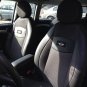 TWO FRONT BLACK LEATHERTTE & GRAY BLACK FISHNET CAR SEAT COVERS (Fits NEW MINI 2001-.....2 doors)