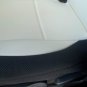 TWO FRONT SUGAR BLACK LEATHERTTE CAR SEAT COVERS (Fits Peugeot 207cc CABRIOLET)