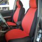 LEATHERETTE & SYNTHETIC TWO FRONT CAR SEAT COVERS fits FORD RANGER 2012-....,RED BLACK