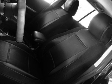 LIKE CARBON FIBER & SYNTHETIC TWO FRONT BLACK CAR SEAT COVERS  fits Toyota Hilux 2015&acirc;��...... truck