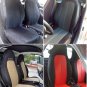 Fits SMART FORTWO 2007-2014 451 MIX LEATHERETTE & SYNTHETIC TWO RED CAR SEAT COVERS