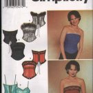 OOP Simplicity 7009 Misses’ Bustiers With Trim Variations SIZES 12-14-16-18 UNCUT/FF