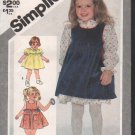 OOP Vintage Simplicity 5734 Toddler’s Dress & Pinafore or Sundress Size 3  UNCUT/FF