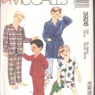 OOP Vintage McCall's 3926  Boys’/Childrens’ Robe,Tie Belt, & Pajamas SZ X-Small (4-5-6) UNCUT/FF