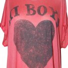 Cali Luv Screenprint Scoop Neck Knit Oversized Hi Lo Stretchy Viscose Trendy T Shirt Sz XL NWT Cali Luv Screenprint Scoop Neck Knit Oversized Hi Lo Stretchy Viscose Trendy T Shirt Sz XL NWT