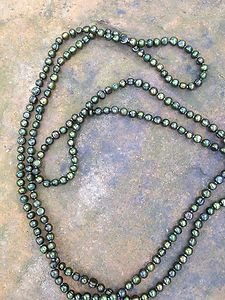 Genuine Freshwater Pearl Necklace Green~STUNNING~new Never Worn! 7mm