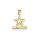 14k Yellow Gold - NFL Cowboys Charm FREE WORLDWIDE SHIPPING!!! (JC-660)