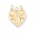 14k 3 piece Break-apart Big Sis, Sis & Lil Sis Charm FREE SHIPPING! (JC-898)
