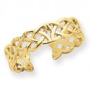 14K GOLD! Smooth finish  Celtic Knot Toe Ring FREE S/H (JC805)