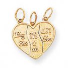 14k Break-apart Big Sis, Mom, Lil Sis Charm (JC088)