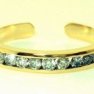14K Channel Set Stone Toe Ring (JC-797)